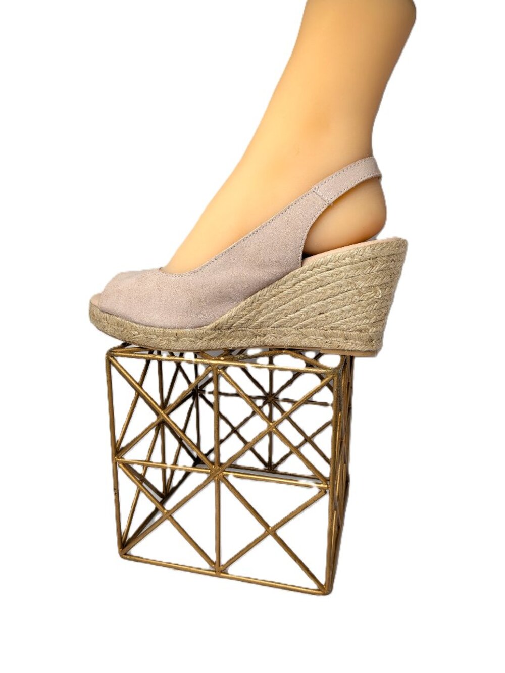 NWOB No flaws! Never worn! Paseart Spanish Suede Espadrille Wedge Rhinestone 10 - Picture 4 of 12